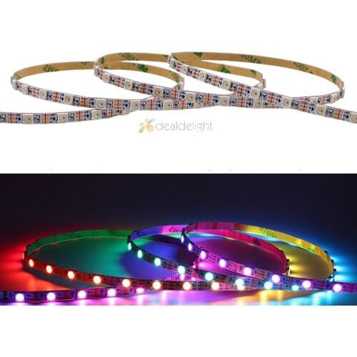 WS2812B Narrow Width PCB Pixel LED Strip 60leds/m 4mm 3535 SMD / 5mm 5050 SMD RGB Pixel Strip Individually Addressable IP20 5V