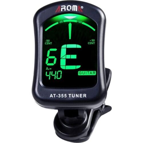 AROMA AT-355 Portable Mini Clip-on Digital Tuner for Guitar Chromatic Bass Violin Viola Ukulele