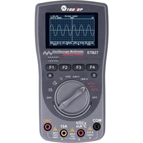 Handheld scopemeter True RMS Multimeter 2 in 1 portable test tools AC/DC voltage Digital 40MHz 200Msps/S Oscilloscope 6000Counts