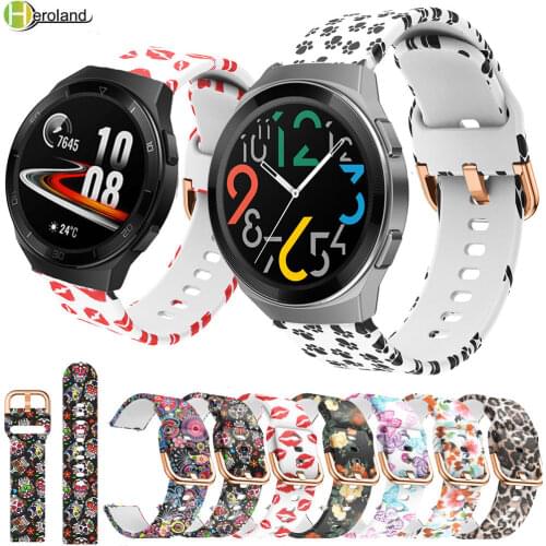 Luxury WatchBand For huawei watch gt 2e Strap bracelet 22mm Soft silicone Sport Smart Wristbands Watchstrap Replacement correa