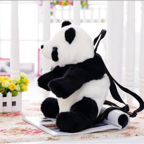35cm Panda Backpacks Kids Girls Boys Plush Adjustable Schoolbags Children Gifts Kindergarten Plush Backpack Toys