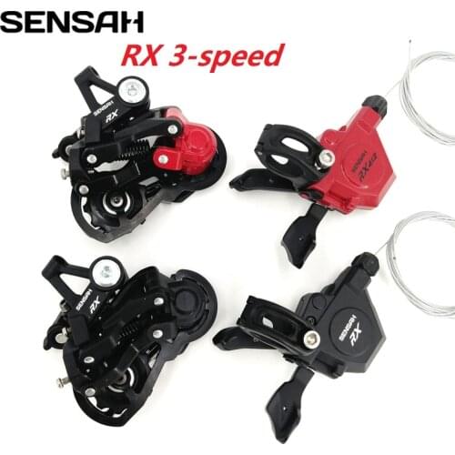 SENSAH-RX 412 Folding Bike 3 Speed Rear Derailleur Shift Lever 3-Speed Freewheel Shifter Set Folding Bicycle Parts