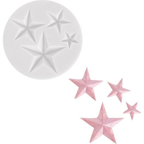 DIY 3D Star Shape Silicone Mold Cake Decorating Tools Cupcake Silicone Mold Chocolate Mould Decor Muffin Pan Baking Stencil