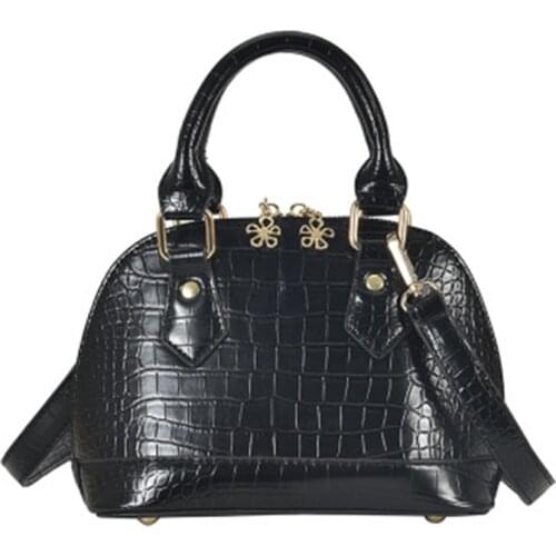 Bags for women 2021 autumn and winter new retro wild texture crocodile pattern shell bag simple shoulder messenger handbag