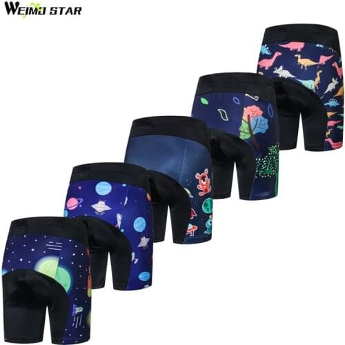 Weimostar Boys Lycra Cycling Padded Shorts Bike Bicycle Short Tights / Pants S-XXL Mountain Bike Breathable Shorts For Kids