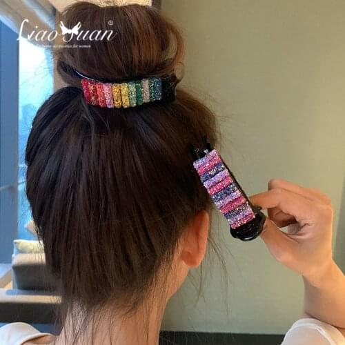 Rainbow Hair Clips Big Crabs for Ponytail Bun Hair Clamps Candy Color Hairpin Accessories Fashion Headdress Gifts
