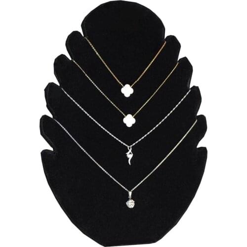 HOT SALES！！！Suede Flame Board Necklace Display Stand Women Jewelry Organizer Storage Rack Wholesale Dropshipping