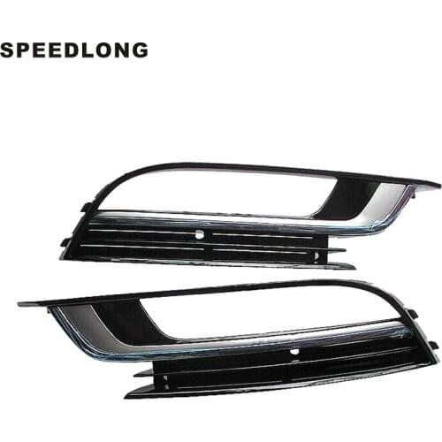 1 Pair Left / Right Chrome Fog Light Lamp Trim Driving Light Cover Grill Trims Fit For VW CC 2013-2015
