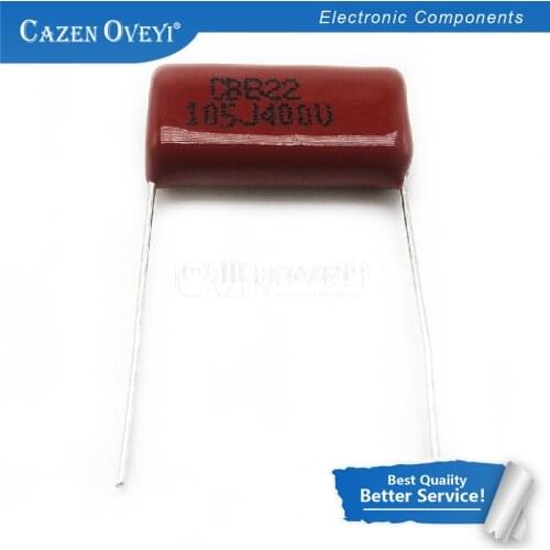 10pcs/lot 400V105 1UF Pitch 20MM 400V 105 1000NF CBB Polypropylene film capacitor In Stock