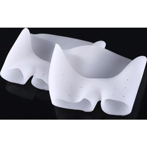 200 pairs/lot Silicone Toe Sets Forefoot Pad Toe Separator Gel Open Toe Sock Bunion Adjuster Hallux Valgus Corrector Feet Care