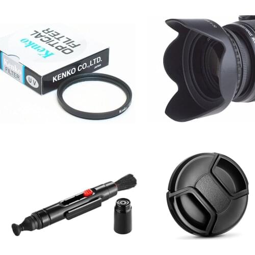 46mm UV Filter + Lens Hood + Lens Cap + Cleaning pen for Panasonic Lumix DMC G2 G3 G6 G7 GF2 GF3 GF6 GX7 with 14-42mm II Lens