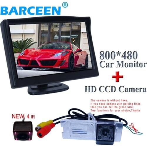 Car backing system car rear view camera night vision+car reversing monitor 5"sereen for Renault Fluence/Megane