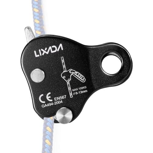 Safety Climbing Protective Ascender 220LB Climbing Belay Device Rope Grip Outdoor Climbing Rigging 8-13MM Rope