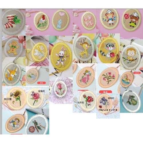 Cc Pink floweres DIY Craft Stich Cross Stitch Bookmark Metal Silver Golden Needlework Embroidery Crafts Cross-Stitching