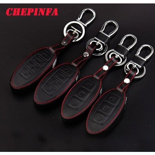 CHEPINFA Leather Car Key Cover Case For Infiniti G25 G37 FX37 FX50 EX35 EX37 Q70L M45 M56 QX70 JX35 FX35 QX60 G35 G37 EX FX Q60