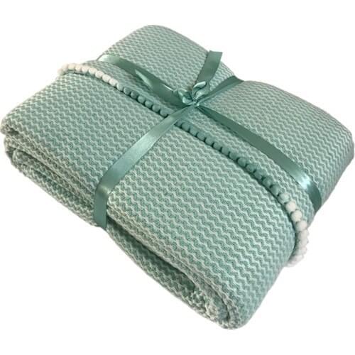 Anemons Pompom Cover-Mint Green (Double)
