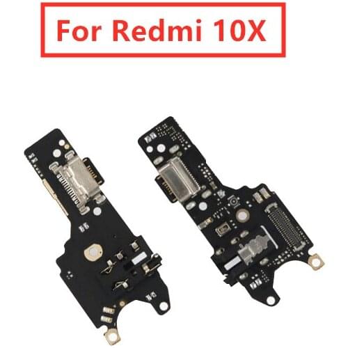 For Redmi Note 9 USB Charger Port Dock Connector PCB Board Ribbon Flex Cable + Headphone Jack Audio Earphone For Redmi 10x 4g