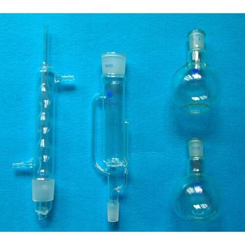 150ml,Glass Soxhlet Extractor,Allihn Condenser,Two Flat Bottom Flask,Labware