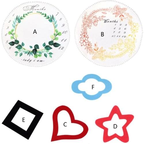 Monthly Milestone Baby Blankets Swaddle Wrap Soft Blanket Newborn Bathing Towels GXMB