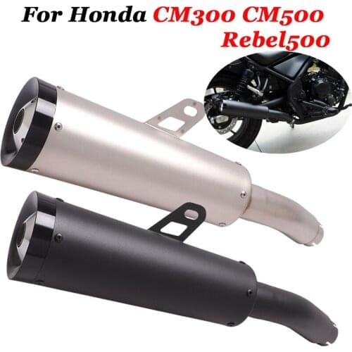 Slip On Motorcycle Exhaust Muffler Middle Link Pipe Escape Moto DB Killer For HONDA CM300 CMX500 Rebel500 2017 2018 2019 2020 21