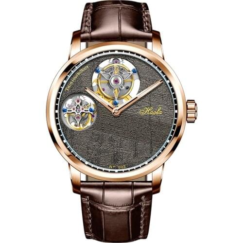 GUANQIN 2018 double Tourbillon Automatic waterproof sport Brand Luxury Watch clock Men Mechanical Watches Relogio Masculino A