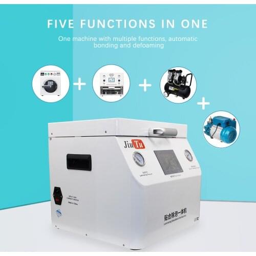 Jiutu Newest 15Inch OCA Laminating Bubble Remover Machine For Flat And Curved Screen Repair Built In Compressor And Pump