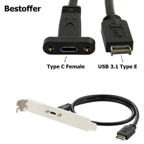 50cm USB 3.1 Front Panel Header Type-E to Type C Female Motherboard Extension Cable
