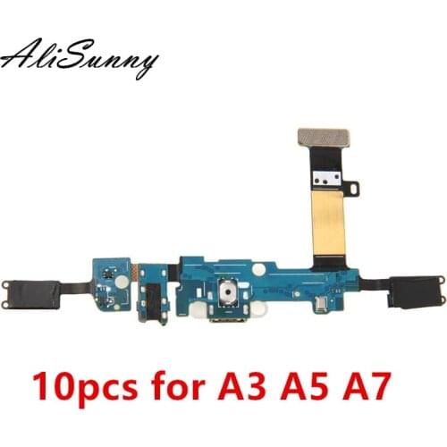 AliSunny 10pcs Charging Port Flex Cable for SamSung A3 A5 A7 2015 A300F A500F A700F 2016 A310F A510F A710F Dock Connector Mic