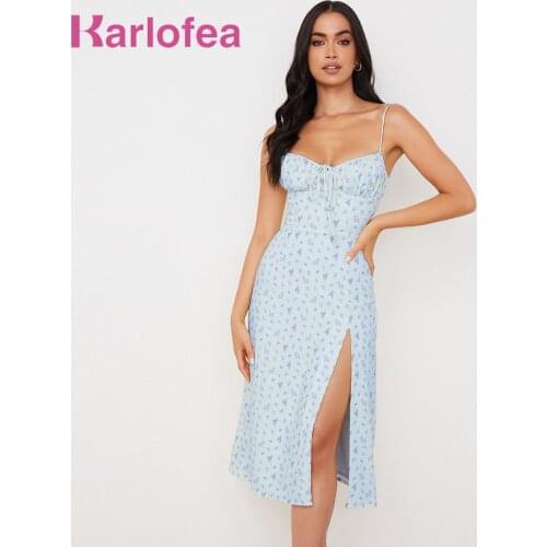 Синие летние платья Karlofea China At AliExpress