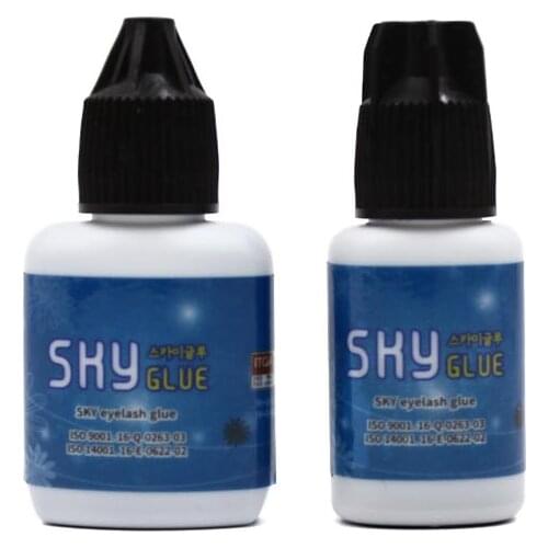 Professional Sky Glue for Eyelash Extensions 1-2 seconds fast dry eyelash glue Adhesive S+ type 5ml/10ml Black glue