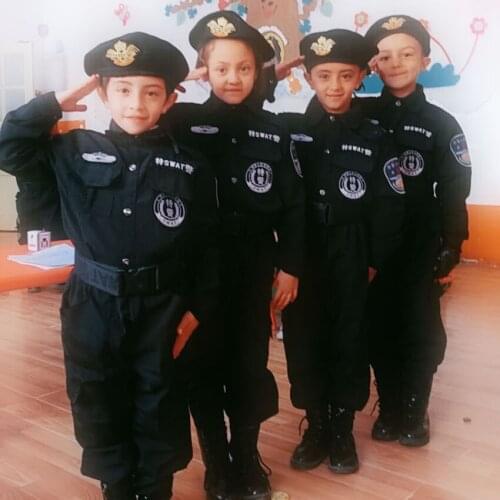 Childrens Day Boys Police Officer Cosplay Costumes Halloween Carnival Party Kids Dexury Detective Military Uniform Army Suits