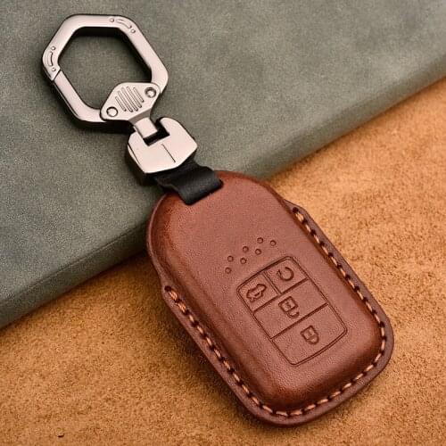 Leather Smart Remote Car Key Cover FOB for Honda Vezel city civic Jazz BRV BR-V HRV CRV Odyssey Accord 2013-2017 Protection