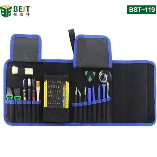 BST-119 Magnetic Precision Screwdriver Set Disassemble Repair Laptop Mobile Phone Tool Set with Tweezers Spudger Prying tool