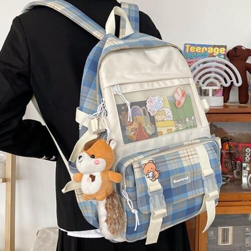 Cute Women Trendy Backpack Nylon Female School Bag College Book Lady Laptop Backpack Kawaii Fashion Girl Student Bag Travel 50