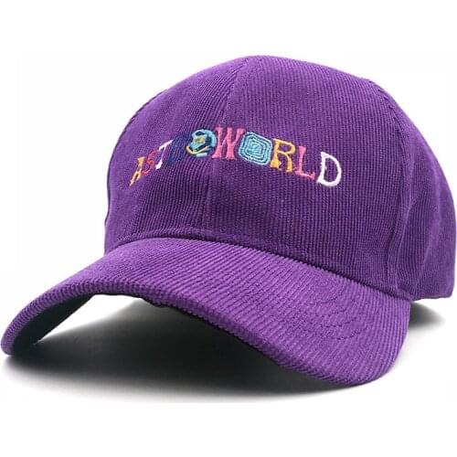 Dad Hat Travis Scotts Latest Album Astroworld Letter Embroidery Corduroy Cap Women Men Baseball Cap Bone Gorras Hombre Casquette
