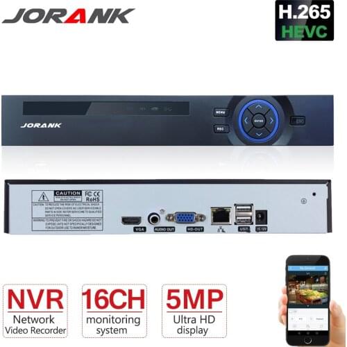 Jorank CCTV NVR 16CH Onvif H.265 HDMI 1080P Network Video Recorder for IP Camera NVR 16 Channel 960P 8 Channel 1080P P2P Cloud