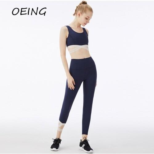Workout Clothes for Women Yoga Sets Crop Tops Gym Bra Two Piece Sport Set Running