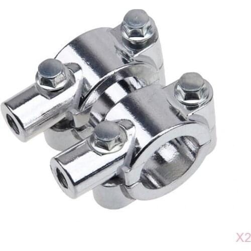 Universal Motorcycle Chopper 7/8'' Handlebar Mirrors Mounts Holder Clamps Adapters