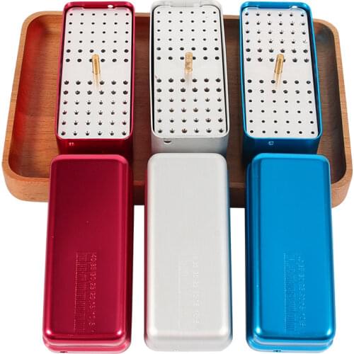 72 Holes High Quality 3 Colors Aluminium Alloy Sterilizer Case Dental Use Holder Disinfection Box Oral Care Only For Dental Use