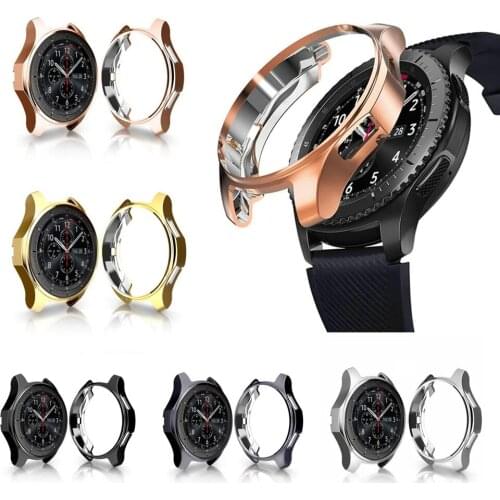 TPU Plating Protective Shell For Samsung Galaxy Watch 46mm Bezel Case Protector Frame For Galaxy Smart Watch 42mm Accessories