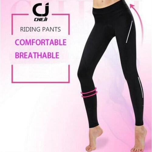 CHEJI Women Cycling Shorts Black Pro Bike tight Cycling pants High Quality Sports Trousers Girl Bike Clothes