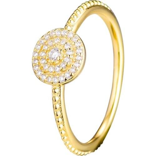 CKK Radiant Elegance Ring 925 Sterling Silver Clear CZ Wedding Original Rings for women Silver 925 Jewelry anillos mujer