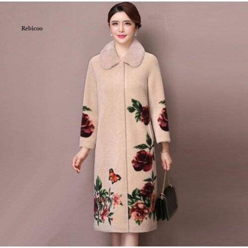 Women Plus Size Winter Long Faux Mink Fur Coat Jacket Female Casual Warm Loose Overcoats with Fake Fur Collar