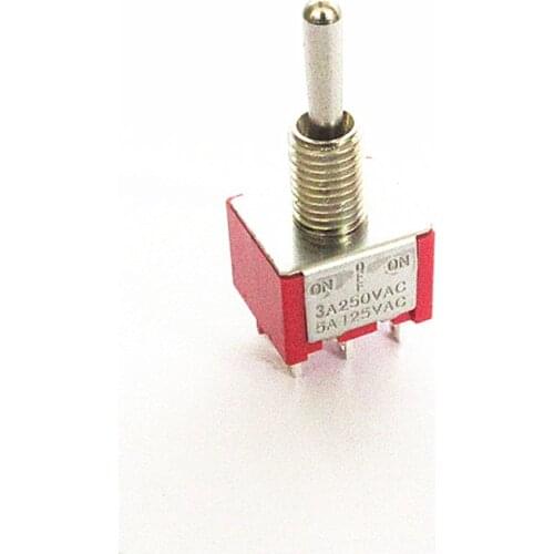 1pc Mini Pin (ON) -OFF- (ON) DPDT 3 Position Toggle Switch MTS-223 Dual Reset Power Switch AC 250 V 2A/AC 5A 125 V