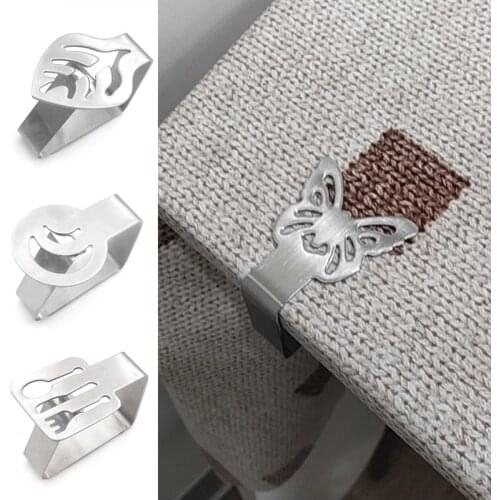1pcs Stainless Steel Table Cloth Clip Restaurant Round TableCloth Clamps DIY Wedding Party Home Clothes Bed Linen Securing Clip