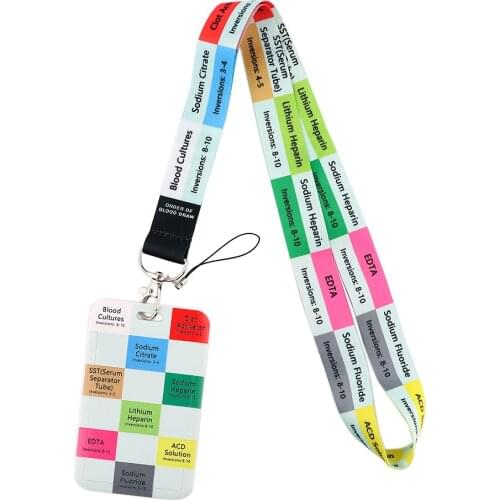 1pcs ZF2869 Medical Order Of Blood Draw Doctor Nurse ID Card Holder Staff Card Lanyard For Nursing Clinicals And RN Student