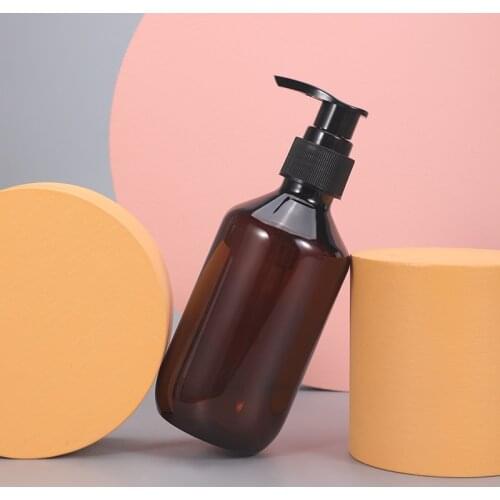 10PCS of 200ML Dark Brown Bathroom Refillable Bottles Shampoo conditioner shower gel bottle PET Cosmetic container
