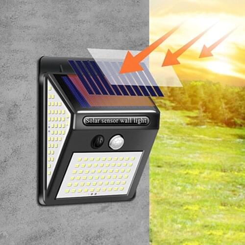 150 Leds PIR Motion sensor LED Solar Light IP65 Outdoor Solar Wall Lamp Bulb Waterproof Sunlight Powered for Garden Street