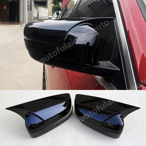 2pcs For BMW 3 Series G20 2019-2020 Bright black Car Door Side View Mirror Rearview Trim Cover Car Accessories