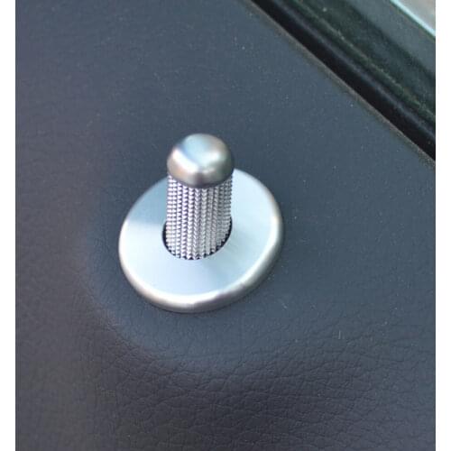 2PCS Chrome Accessories Door Lock Ring Trim For Mercedes Benz C Class W205 C180 C200 C260 2015 2016 Car Styling